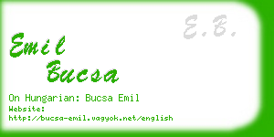 emil bucsa business card